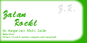 zalan rockl business card